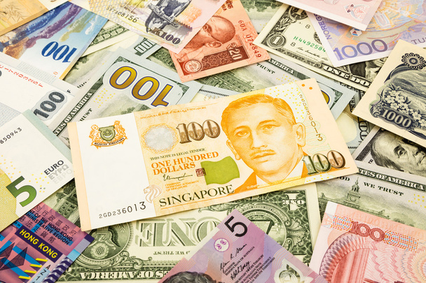 Billete de singapuray moneda mundial
 - Foto, Imagen