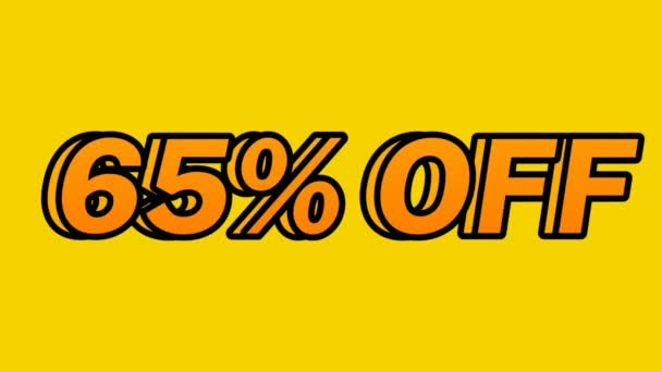 Discount Coupon 65% Percent Simple Text Animation, Special Offer, For Media Your Promotional Strategy - Footage, Video