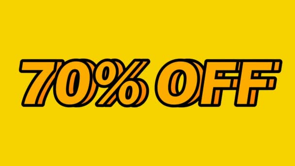 Discount Coupon 70% Percent Simple Text Animation, Special Offer, For Media Your Promotional Strategy - Footage, Video