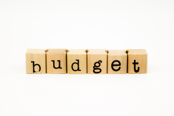 Budgetformulierung isoliert auf weißem Hintergrund - Foto, Bild