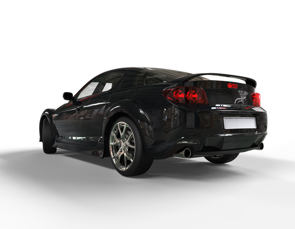 Sports car black back - Photo, Image