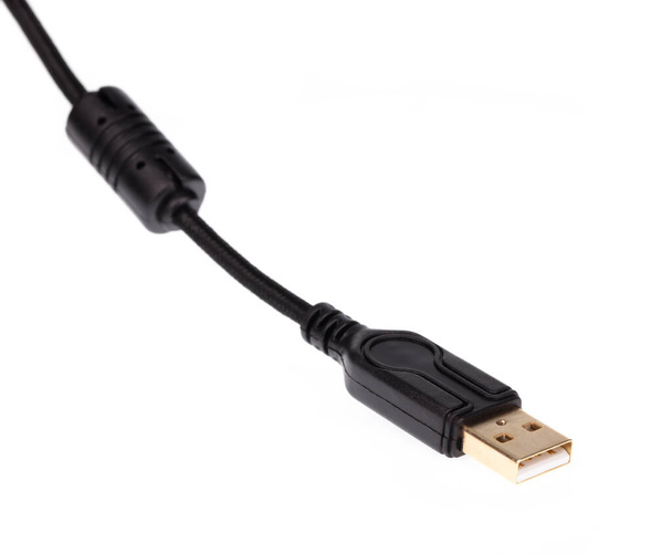 micro USB kabel izolované na bílém pozadí. - Fotografie, Obrázek
