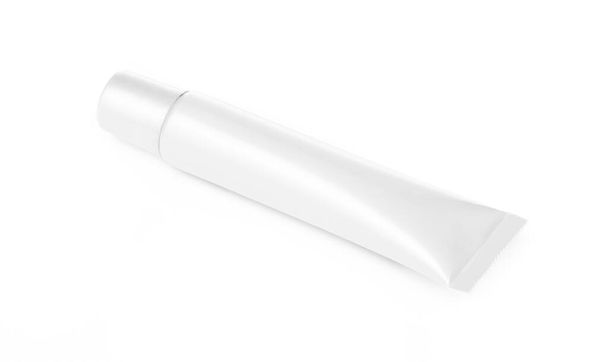 cream cosmetic tube isolated on a white background.  - Фото, зображення