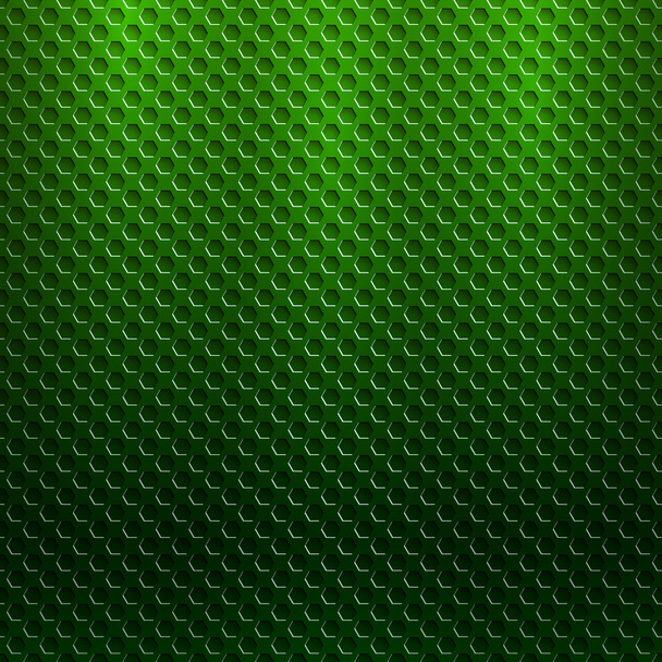 abstract seamless metallic pattern with hexagon grille - Vector, Image