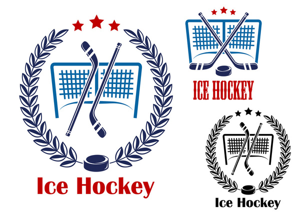 emblemas de la red de hockey sobre hielo
 - Vector, imagen