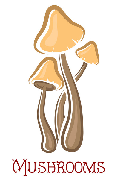Sarjakuva metsä sienet
 - Vektori, kuva