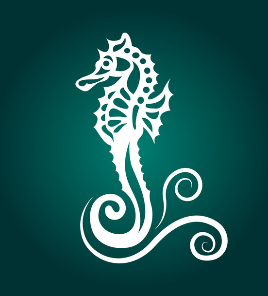 seahorse pictogram - Vector, afbeelding