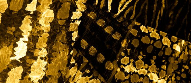 Arte sucio abstracto de oro. Splash abstracto. Aquarelle Texture. Impresión en acuarela. Acid Splash Banner. Black Wet Art Print. Tie Dye Grange de lujo. Banner cepillado. Tie Dye Print. Brillante - Foto, imagen