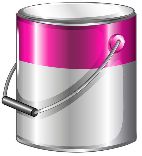 A can of pink paint - Vector, Image