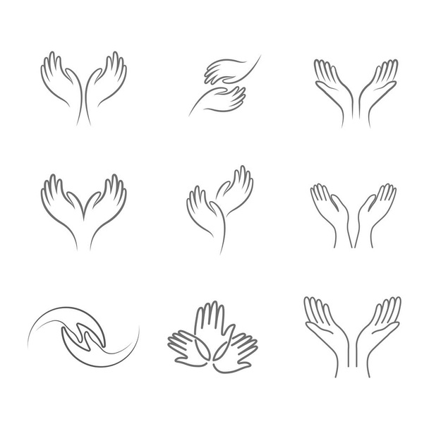 Ikona Péče o ruce Návrhy vektorových ilustrací - Vektor, obrázek
