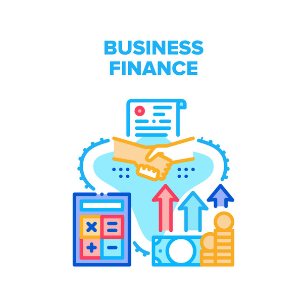 Business Finance Vector Concept Illustration couleur - Vecteur, image