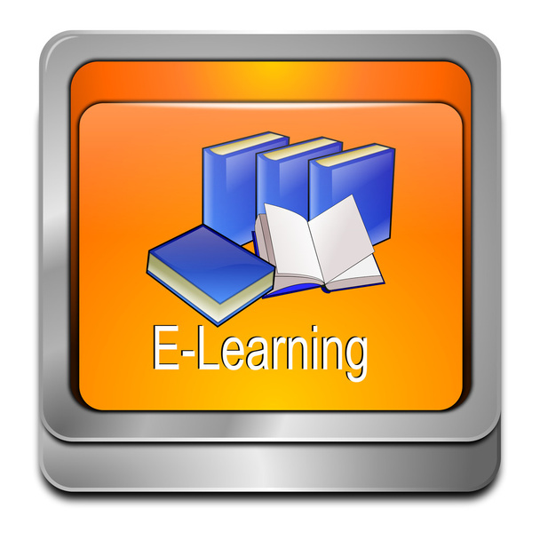 eLearning knop - Foto, afbeelding