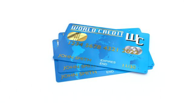 Πιστωτικές κάρτες για την πλαστή παγκόσμια τράπεζα - Φωτογραφία, εικόνα