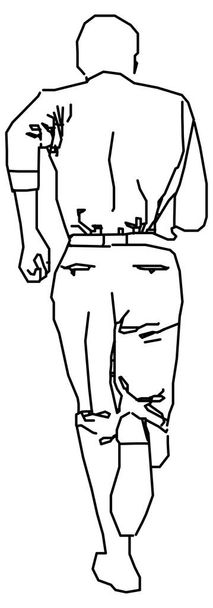 Vector design of a sketch of a person running - Vetor, Imagem