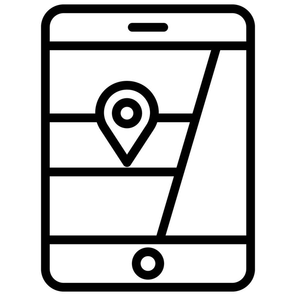 Mobile Map Isolated Vector icon which can easily modify or edit - Vector, Image