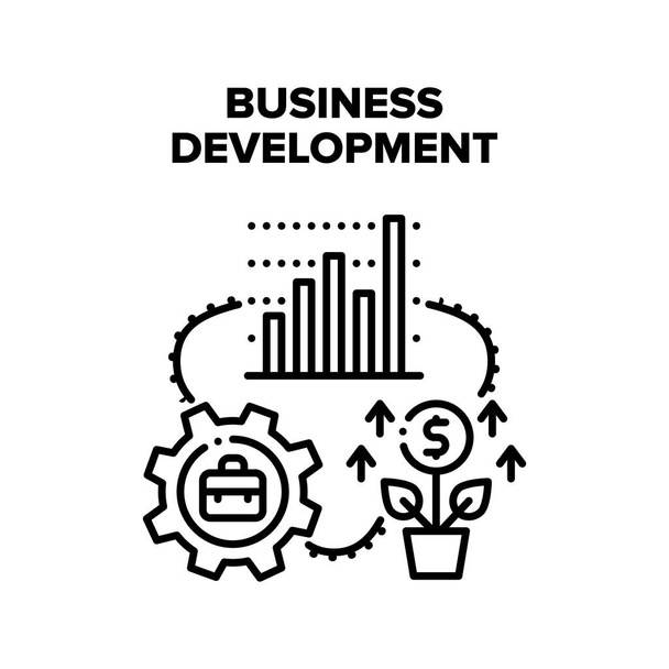 Εικονογράφηση έννοιας τομέα επιχειρηματικής ανάπτυξης - Διάνυσμα, εικόνα