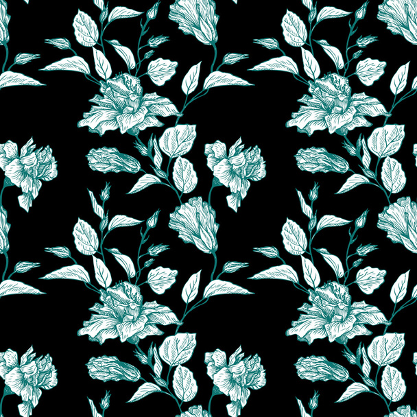 vintage vector floral seamless pattern - Vetor, Imagem