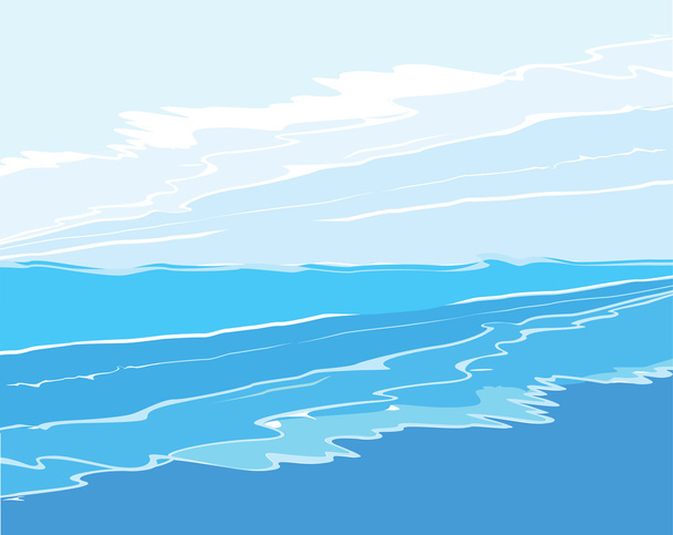 Waves and sky - Vector, Image