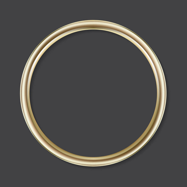 Realistinen tyhjä kulta ympyrä kuvakehys. Vektorikuvaus, EPS 10 - Vektori, kuva