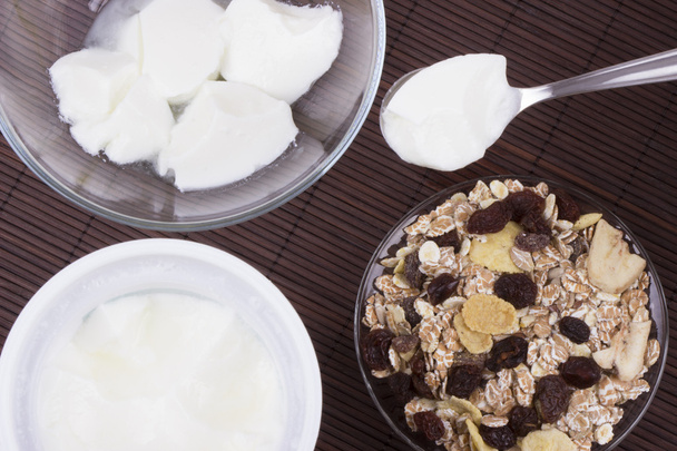 Homemade yogurt with muesli - Foto, Imagem