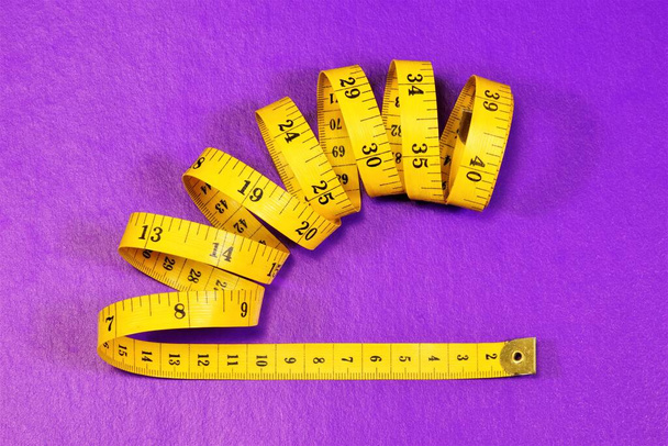 Measuring tape. For determining the size of large-sized parts and marking. - Photo, Image