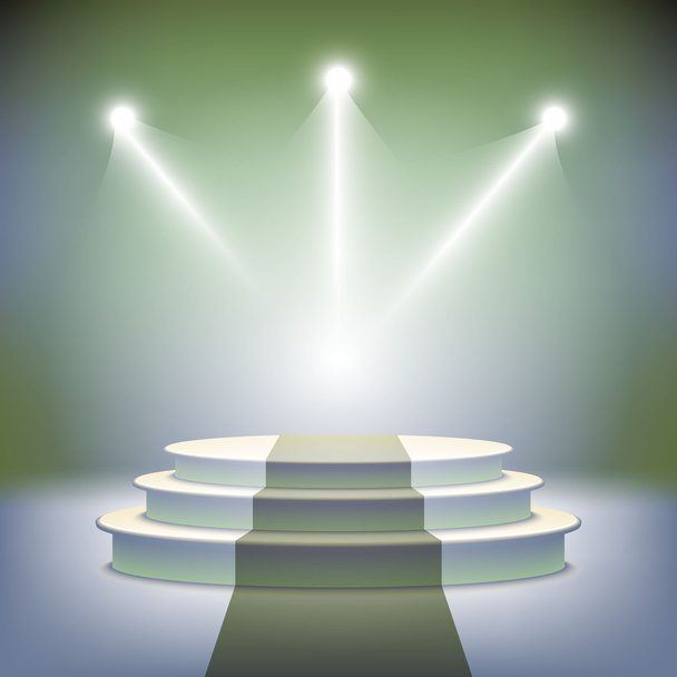 világító színpadi pódiumon ítél szertartás vektor  - Vektor, kép