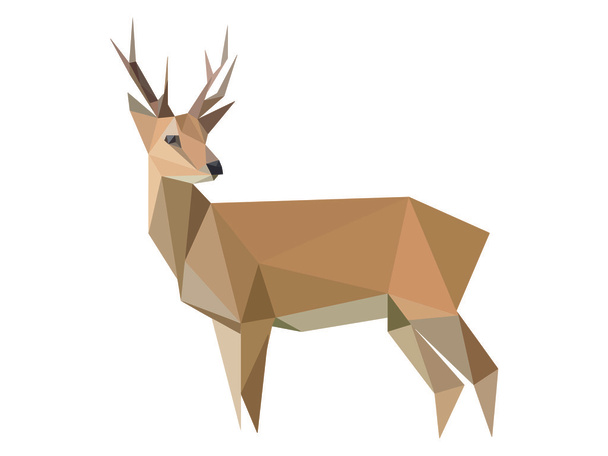 Deer vector low poly - Vektör, Görsel