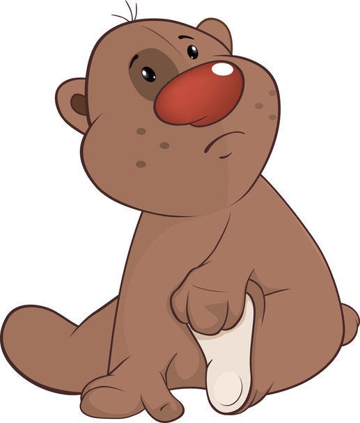 The toy bear cub cartoon - Vector, Image