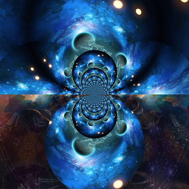 small space paths, abstract fractal background 3d rendering - Φωτογραφία, εικόνα