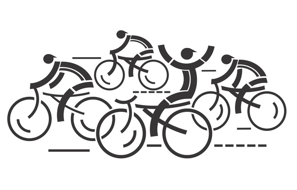 Competencia ciclista
 - Vector, Imagen