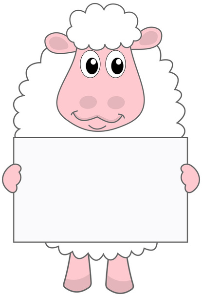 Profil owiec z tablicy - Wektor, obraz