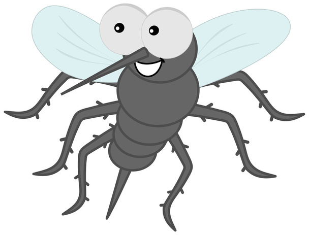 Sting mosquito with hair - Vector, Image