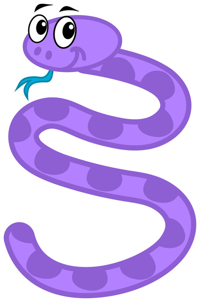 A purple snake - Vector, Image