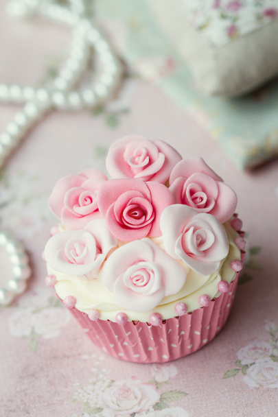 Roze cupcake - Foto, afbeelding