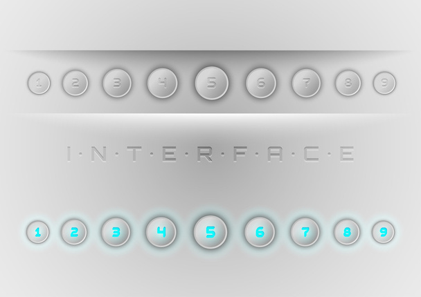Синий интерфейс
 - Вектор,изображение