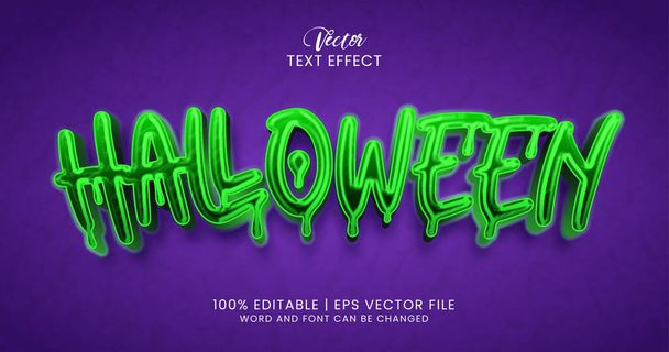 Premium Vector  Cartoon green alien invasion vector editable text effect  template