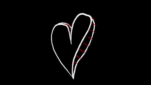 Valentin-nap Rózsaszín Vörös Animáció Szívek Üdvözlő szerelem szívét. Ünnepi bokeh, csillogás, szív Valentin-napra, Valentin-nap, esküvői évforduló zökkenőmentes hurkot háttér. Absztrakt vörös szív - Felvétel, videó