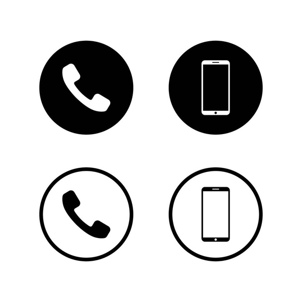 Teléfono y Smartphone icono Vector aislado sobre fondo blanco - Vector, imagen