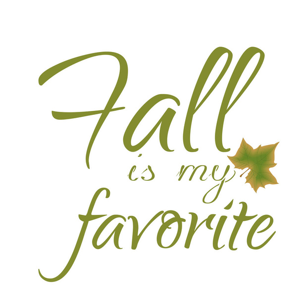 Outono Folhas caindo, tipografia para cartão postal, banners, folhetos ou camiseta - Vetor, Imagem