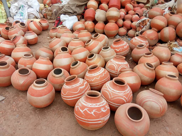 cerâmica de barro, ghada, matka, jarro, gamla, jaipur, rajasthan, índia - Foto, Imagem
