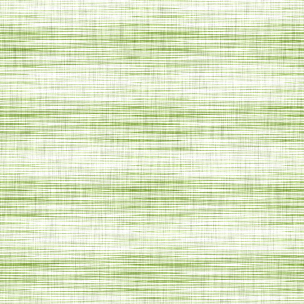Linen texture background with broken stripe. Organic irregular striped seamless pattern. Modern plain 2 tone spring textile for home decor. Farmhouse scandi style rustic green all over print. - Photo, Image