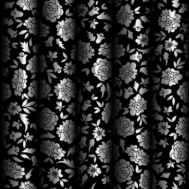 カーテンのような錯覚のシームレスなパターン - ベクター画像