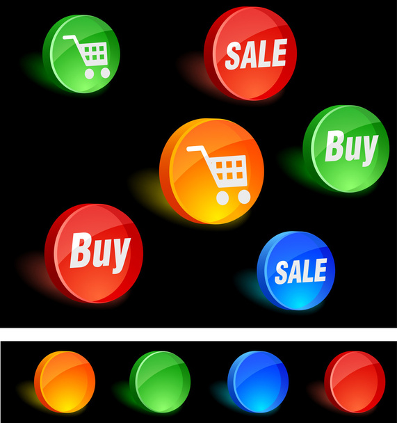 Shopping Icons. - Vetor, Imagem