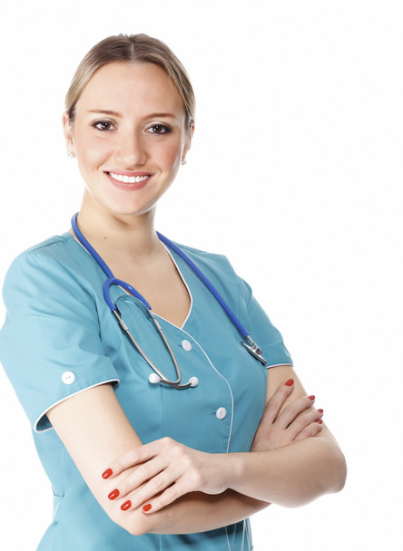 Smiling medical doctor with stethoscope. - Foto, imagen