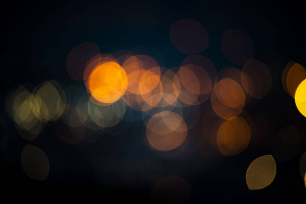 Bokeh effect at night city lights - Фото, изображение