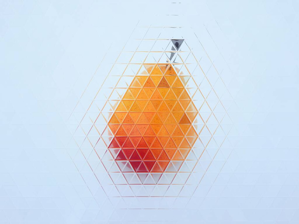 Pera naranja sobre fondo blanco - Foto, Imagen