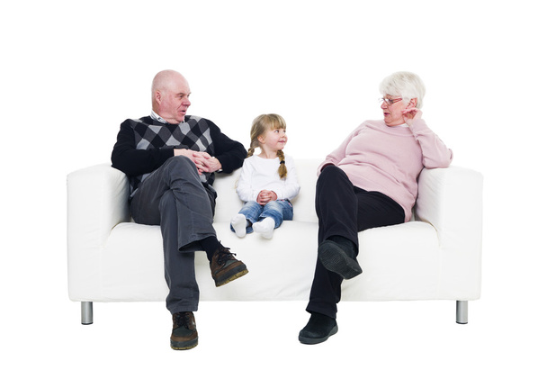 Older couple in a sofa - Photo, image