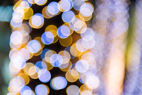 Bokeh lights from beautiful Christmas light decoration for background - Photo, image