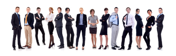 Businessteam formed of businessmen and businesswomen - Photo, Image