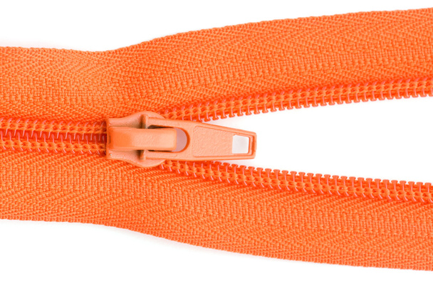 Orange sewing zipper - Photo, Image
